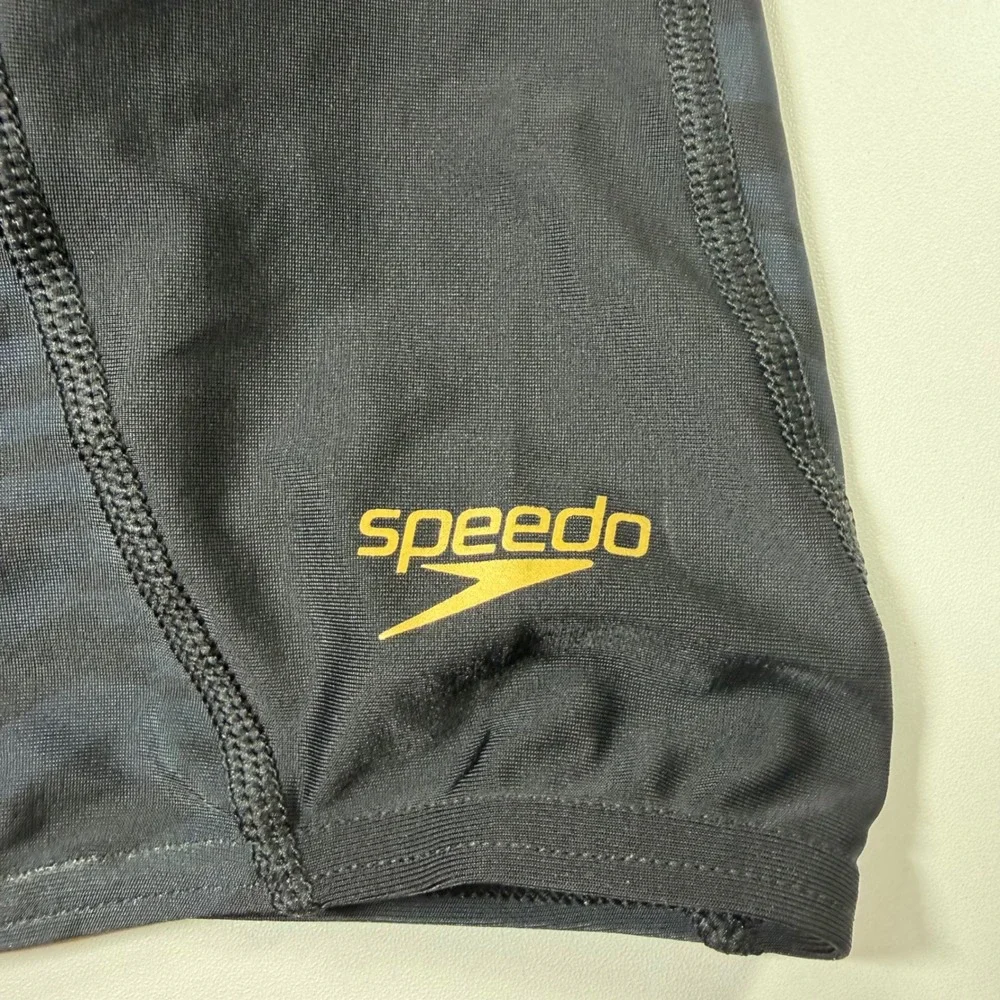 Speedo Jammer Swimsuit Men 36 Black Deep Storm Jammer Training Swim Trunks